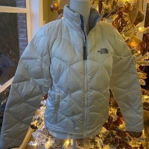 Northface winter white puffer jacket